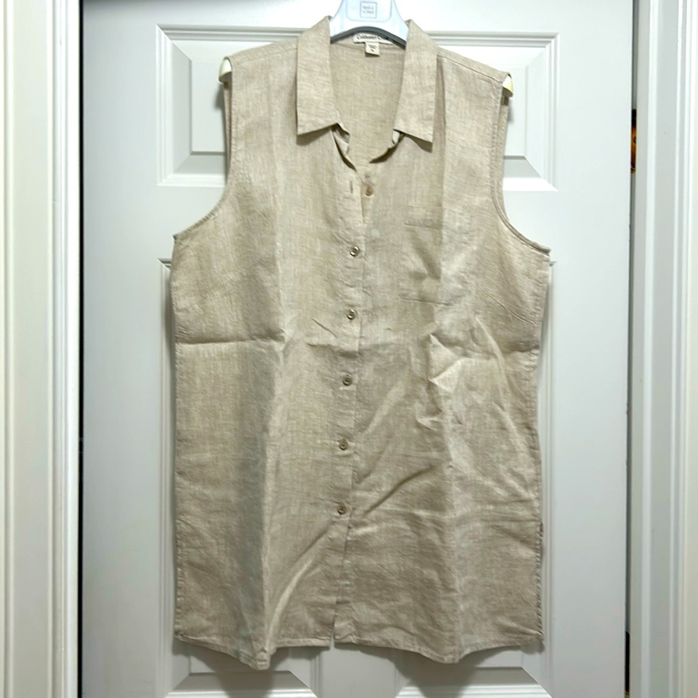 Coldwater Creek, 100% Linen shirt, Size XL